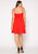 Plus Size V-neck Spaghetti Strap Cocktail Dress in Poppy Ted