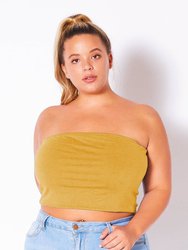 Plus Size Women's Sleeveless Turtle Neck Fitted Top