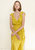 Ruffle Trim Wrapped Midi Dress in Mustard