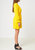 Smocked Bell Sleeve Wrap Dress in Yellow