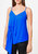 Solid Drape Hem Wrapped Cami in Blue - Blue