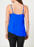 Solid Drape Hem Wrapped Cami in Blue