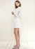 Triangle Print Long Sleeve Dress in White Triangle