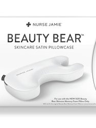 Beauty Bear Pillowcase - Silky Satin White