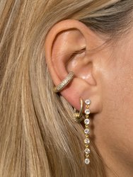 Half Diamond Gold Ear Cuff