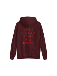 Mentally Stable Hoodie - Cabernet