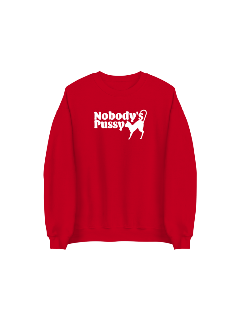 Nobody's Pussycat Crewneck - Cherry