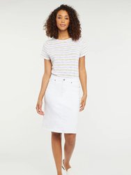 5 Pocket Jean Skirt - Optic White