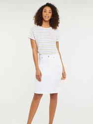 5 Pocket Jean Skirt - Optic White