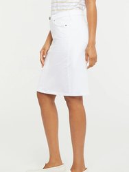 5 Pocket Jean Skirt - Optic White