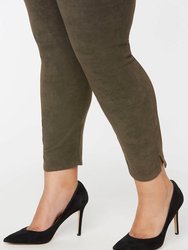 Alina Skinny Ankle Jeans In Plus Size - Martini Olive