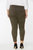 Alina Skinny Ankle Jeans In Plus Size - Martini Olive