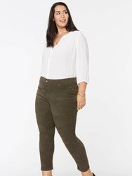 Alina Skinny Ankle Jeans In Plus Size - Martini Olive - Martini Olive