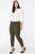 Alina Skinny Ankle Jeans In Plus Size - Martini Olive - Martini Olive