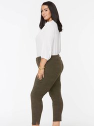 Alina Skinny Ankle Jeans In Plus Size - Martini Olive