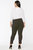 Alina Skinny Ankle Jeans In Plus Size - Martini Olive