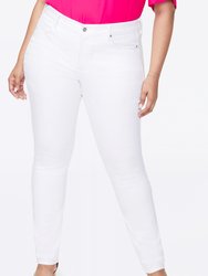 Alina Skinny Jeans In Plus Size - Optic White - Optic White