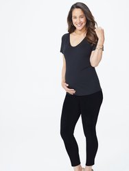 Ami Skinny Ankle Maternity Jeans - Black - Black