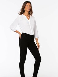 Ami Skinny Jeans In Petite - Black - Black