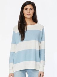 Boatneck Pullover Sweater - Blue Stripe - Blue Stripe