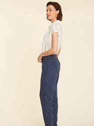 Carrot Leg Ankle Jeans - Dark Enzyme