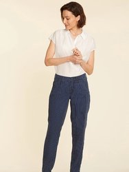 Carrot Leg Ankle Jeans - Dark Enzyme