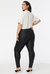 Coated Legging Pants In Plus Size - Black