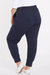 Drawstring Jogger Pants In Plus Size - Oxford Navy - Oxford Navy