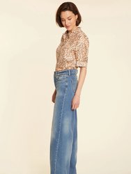 Elsie Wide Leg Ankle Jeans - Langly Indigo