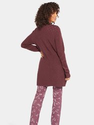 Falling Leaves Everyday Cardigan - Eggplant