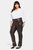 Faux Leather Marilyn Straight Pants In Plus Size - Cordovan