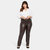 Faux Leather Marilyn Straight Pants In Plus Size - Cordovan