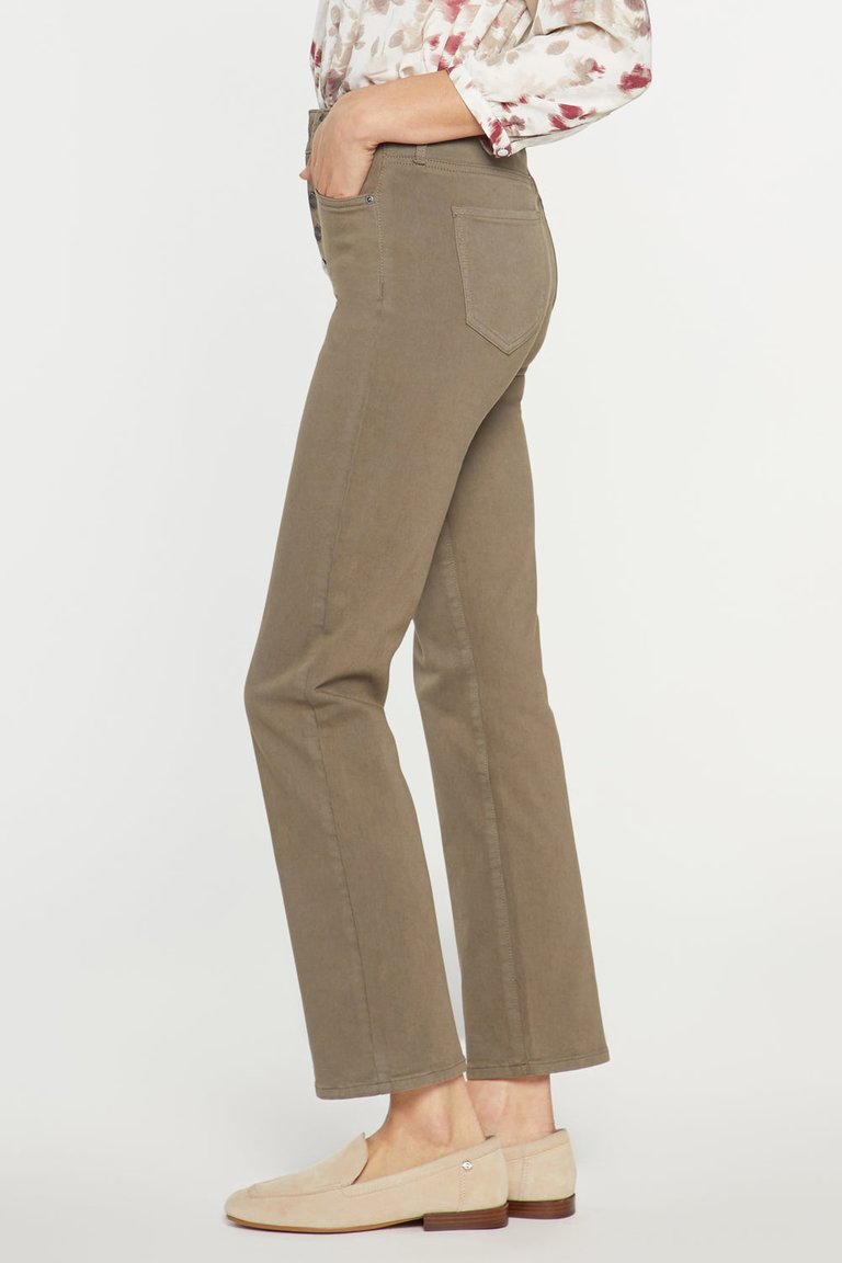 High Straight Jeans - Ripe Olive