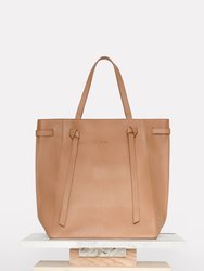 Large Leather Tote Bag - Medium Brown