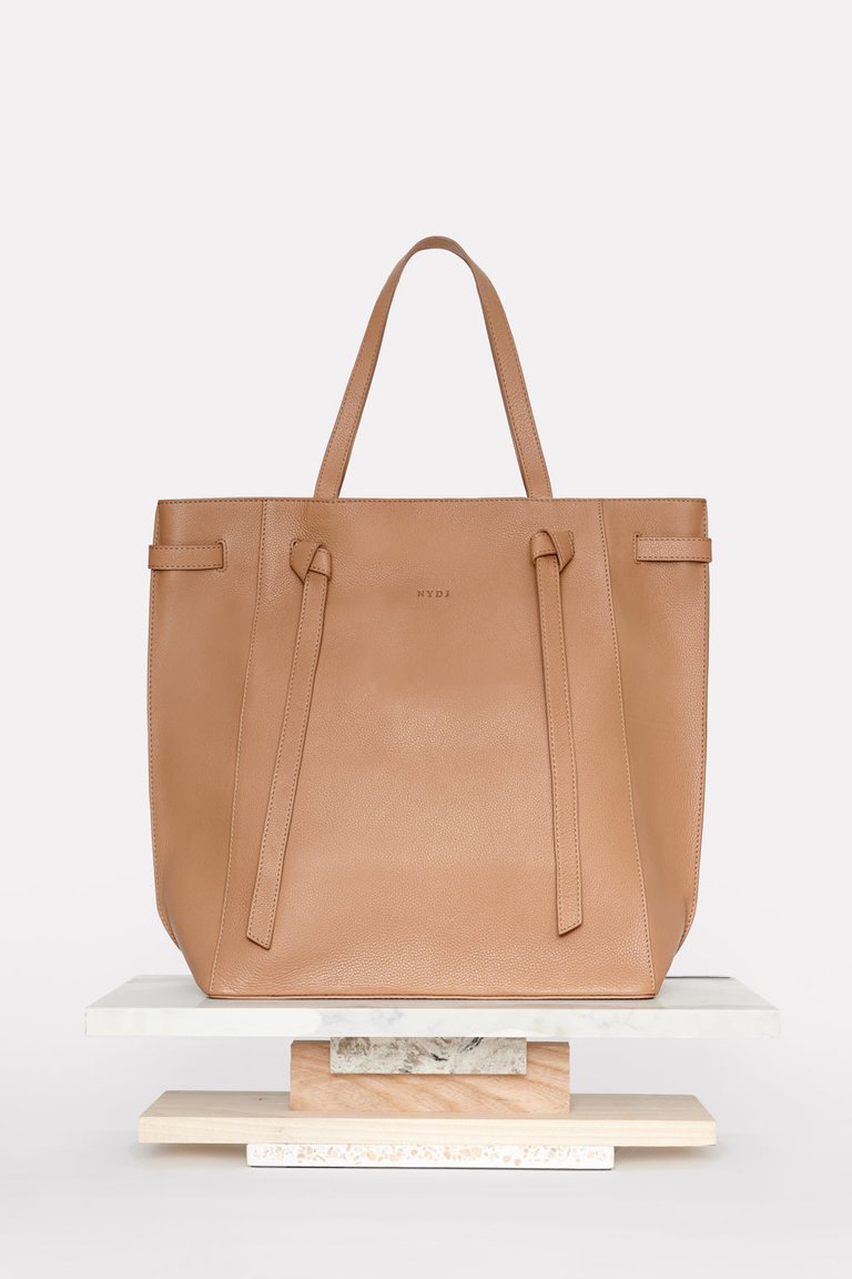 Large Leather Tote Bag - Medium Brown