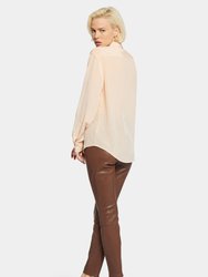 Lauren Silk Blouse - Angel Pink