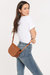 Leather Half Moon Crossbody Bag