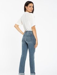 Marilyn Straight Ankle Jeans - Clean Monet