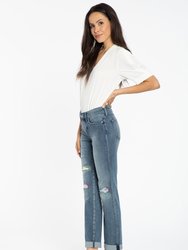 Marilyn Straight Ankle Jeans - Clean Monet