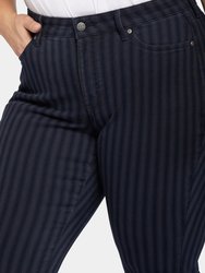 Marilyn Straight Jeans In Plus Size - Tahoe Stripe