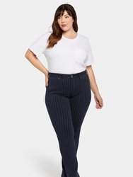 Marilyn Straight Jeans In Plus Size - Tahoe Stripe