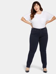 Marilyn Straight Jeans In Plus Size - Tahoe Stripe