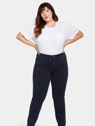 Marilyn Straight Jeans In Plus Size - Tahoe Stripe - Tahoe Stripe