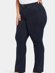 Marilyn Straight Jeans In Plus Size - Tahoe Stripe