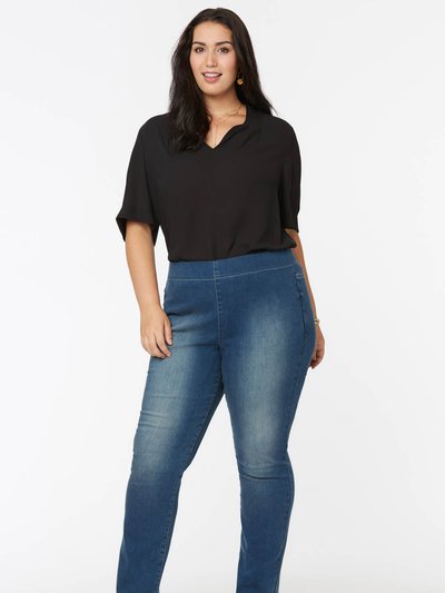 NYDJ Marilyn Straight Pull-On Jeans in Plus Size - Clean Enchantment product