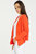 Open Front Sweatshirt Jacket - Orange Poppy