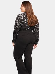 Pull-On Flared Trouser Pants In Plus Size