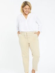 Relaxed Trouser Pants In Plus Size - Warm Sand