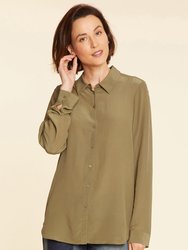 Riley Silk Blouse - Martini Olive