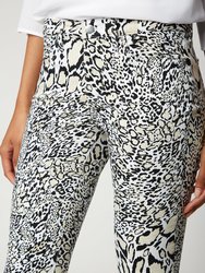 Sheri Slim Ankle Pants - Abstract Jaguar Beige